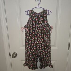 Little Duckies Colorful Patterned Sleeveless Jumpsuit